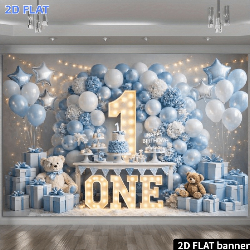 Star Flat Back - Banner piatto 2D, 1 palloncino a