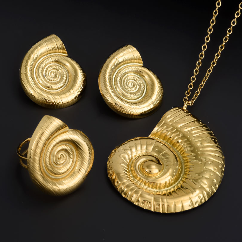 Conch Earring Hoop - Set di gioielli con animali oceanici/marini