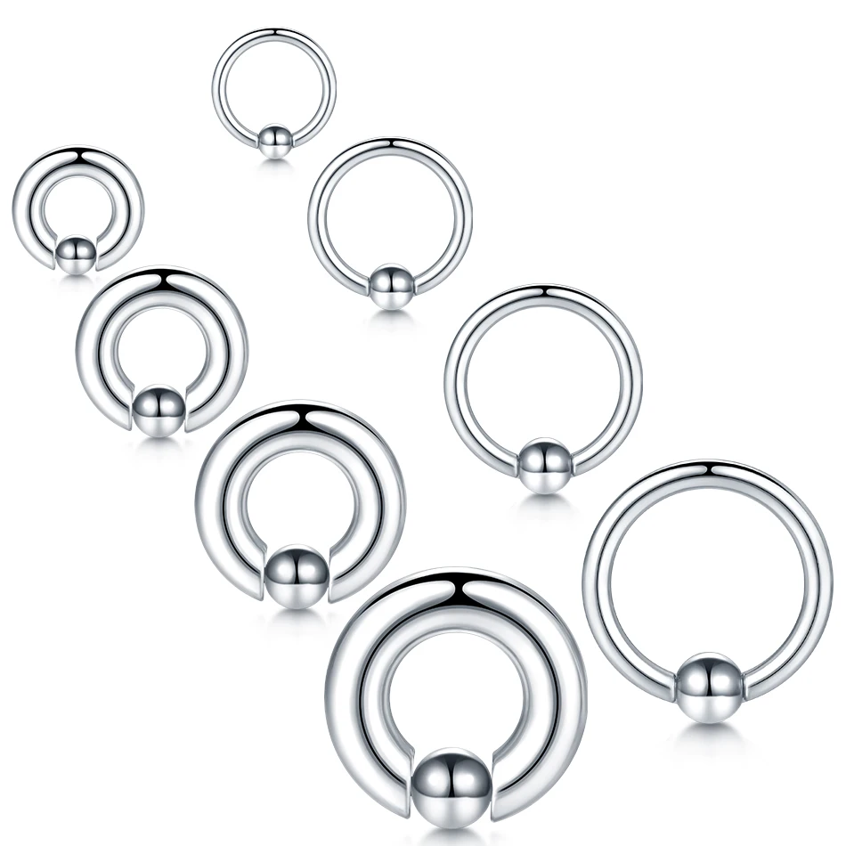 Body Jewelry Ear Gauges - 1 pz in acciaio inox grande