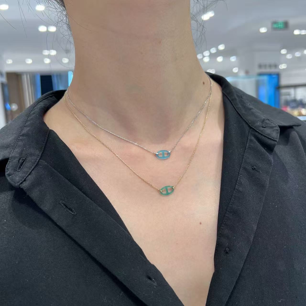 Body Jewelry High End - Collana semplice in argento sterling S925
