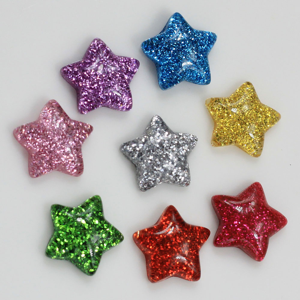 Star Flat Back - Cabochon lucidi della scintilla della resina