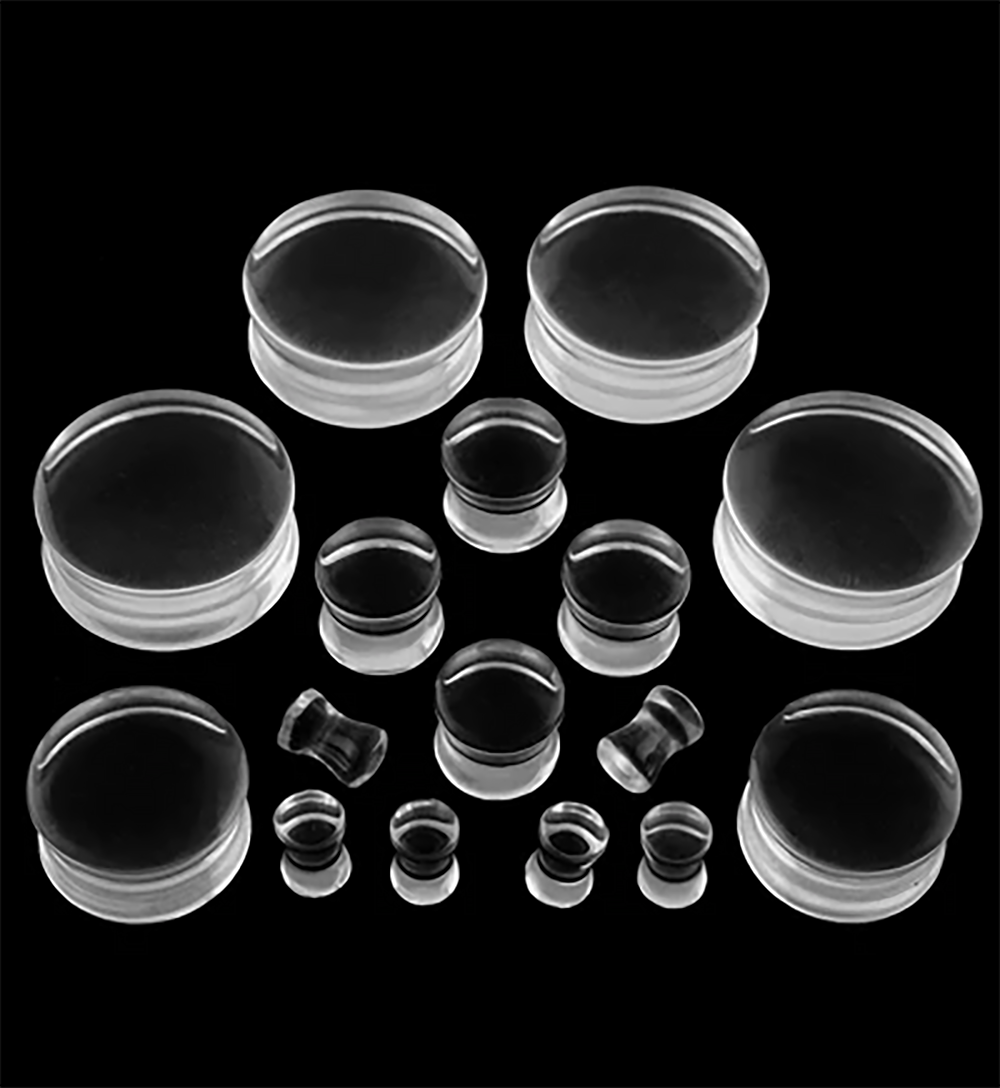 Body Jewelry Ear Gauges - 1 COPPIA Acrilico Trasparente Colore Solido
