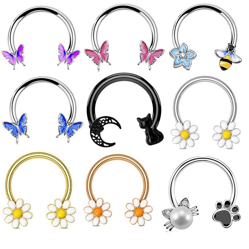 Conch Earring Hoop - Anello per Septum 16G, Gioielli per
