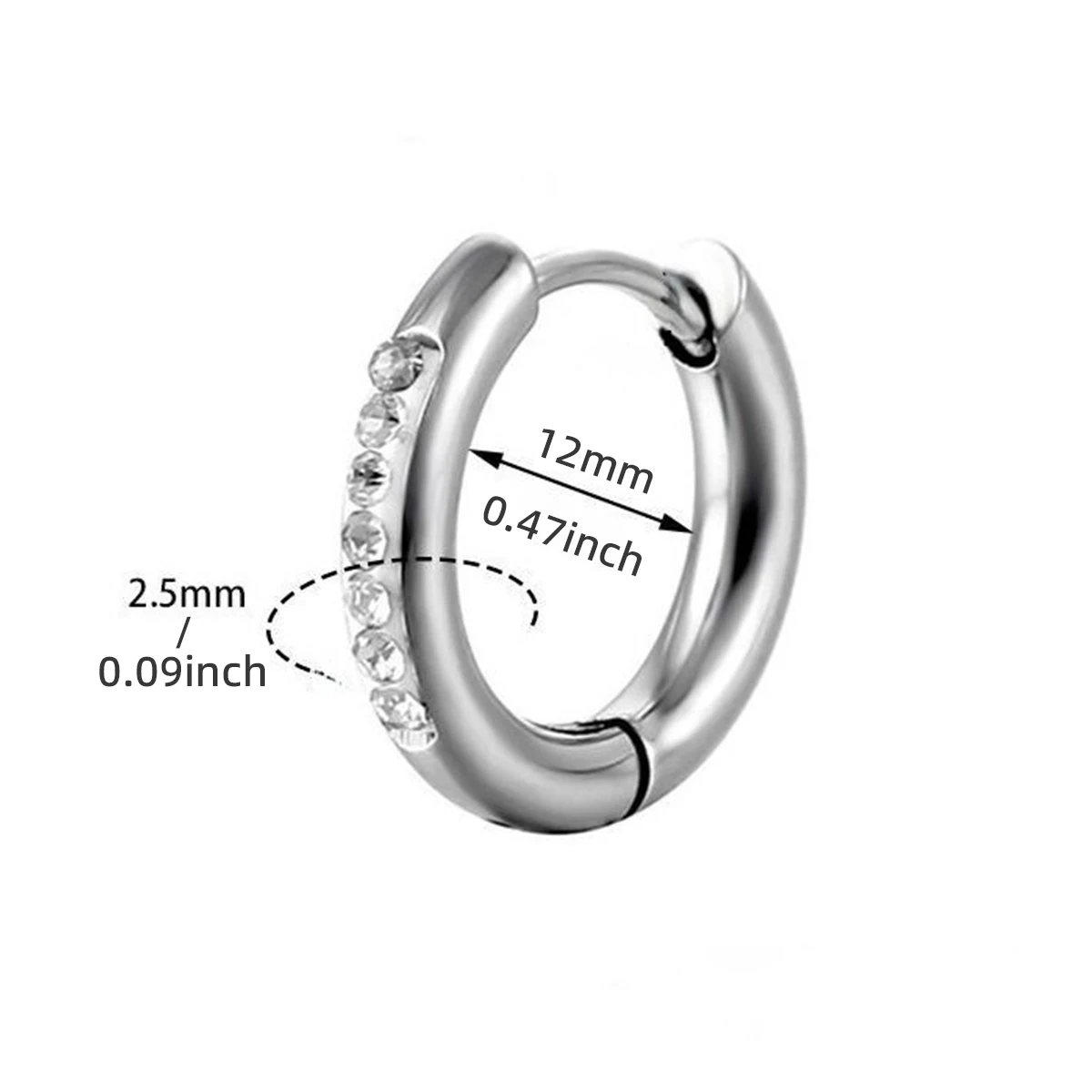 2 pezzi orecchini a cerchio in - Conch Earring Hoop recensione e prezzo