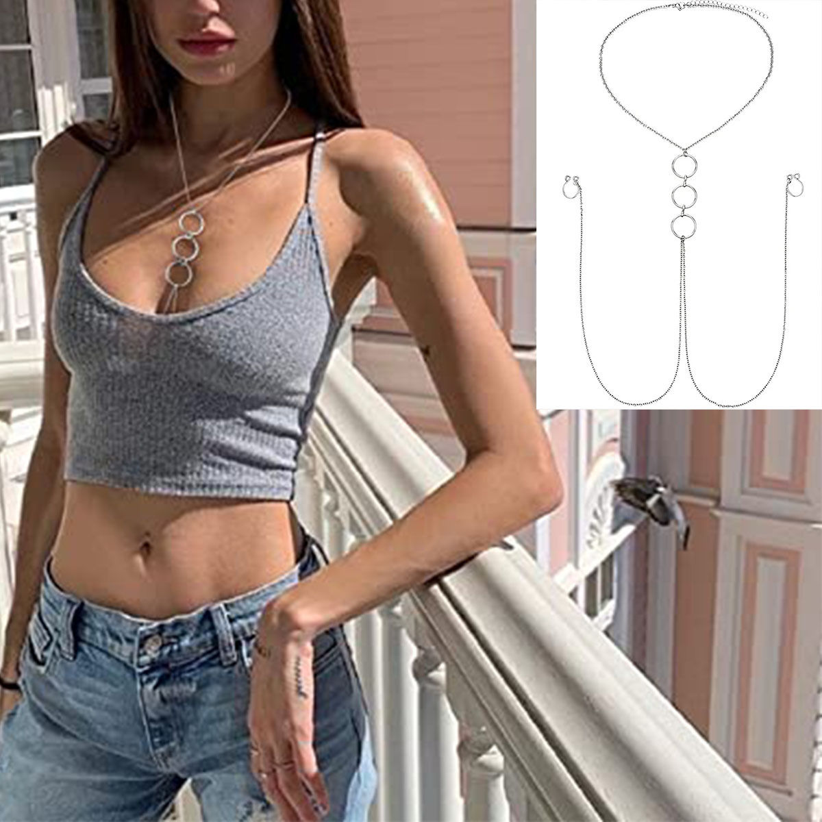 Anello per capezzoli finto in  - Body Jewelry Nipple Chain recensione e prezzo