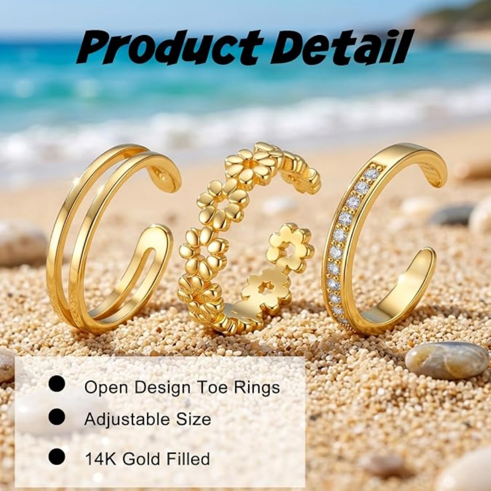 Set di 3 Anelli Aperti Regolab - Body Jewelry Rings recensione e prezzo