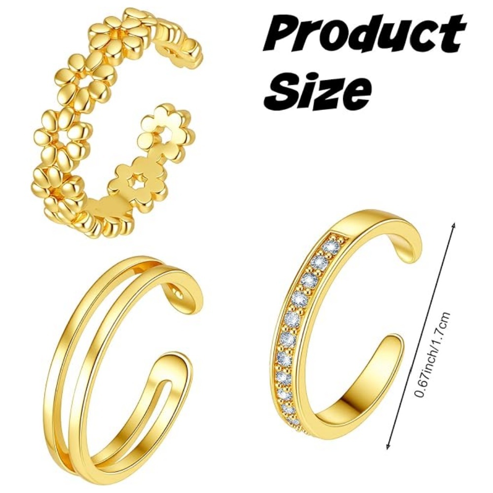 Set di 3 Anelli Aperti Regolab - Body Jewelry Rings recensione e prezzo