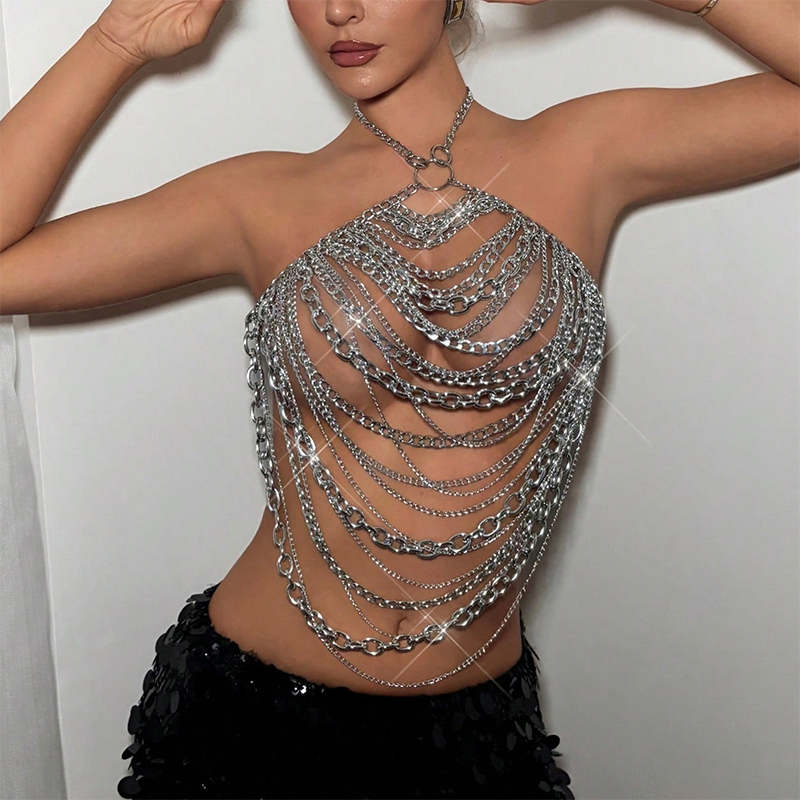 Abbigliamento Femminile per Fe - Body Jewelry Nipple Chain recensione e prezzo