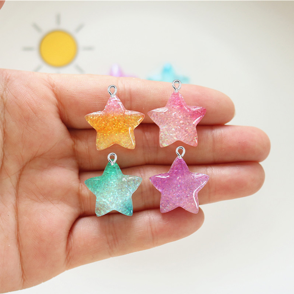 10PCS Gradient Star Series Fla - Star Flat Back recensione e prezzo