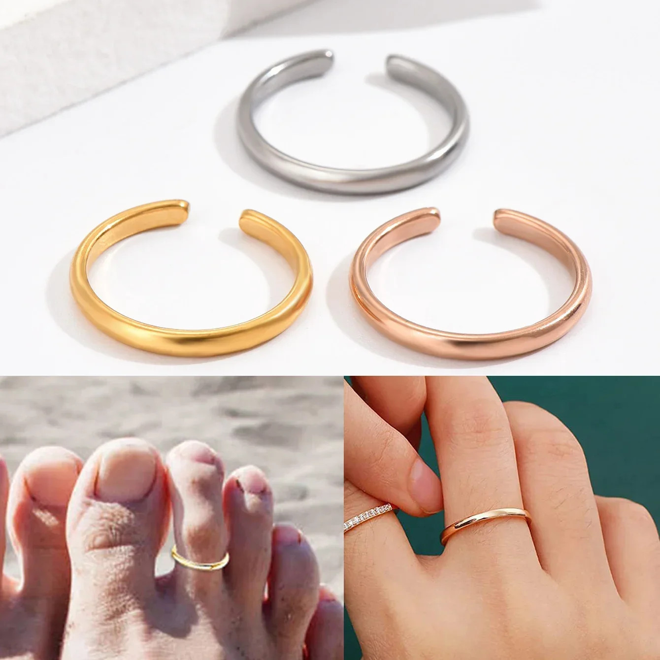 1PC Anelli per le dita dei pie - Body Jewelry Rings recensione e prezzo