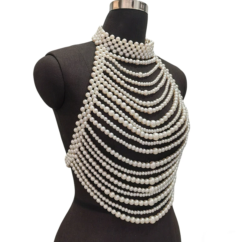Reggiseno con perle bianche mu - Body Jewelry Nipple Chain recensione e prezzo